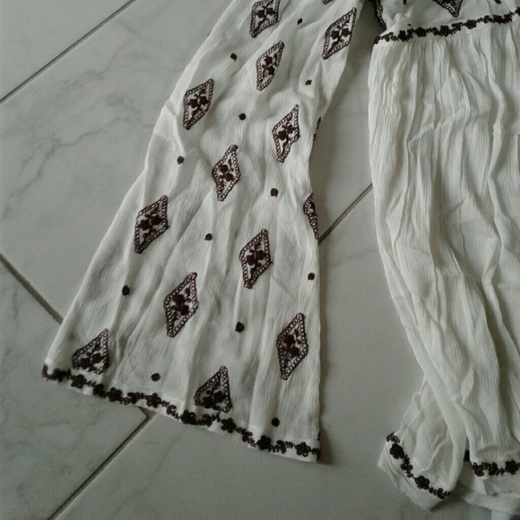 Free People red and white floral tunic size Xs - Picture 4 of 8